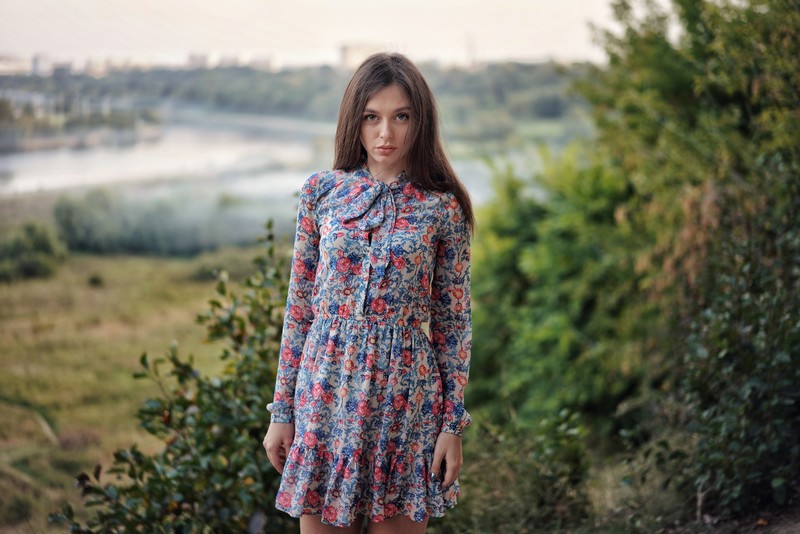 depth of field, brunette, girls, model, hd
