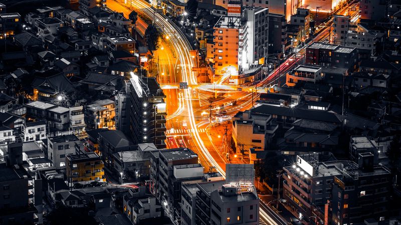 city, buildings, aerial view, tokyo, japan, 4k
