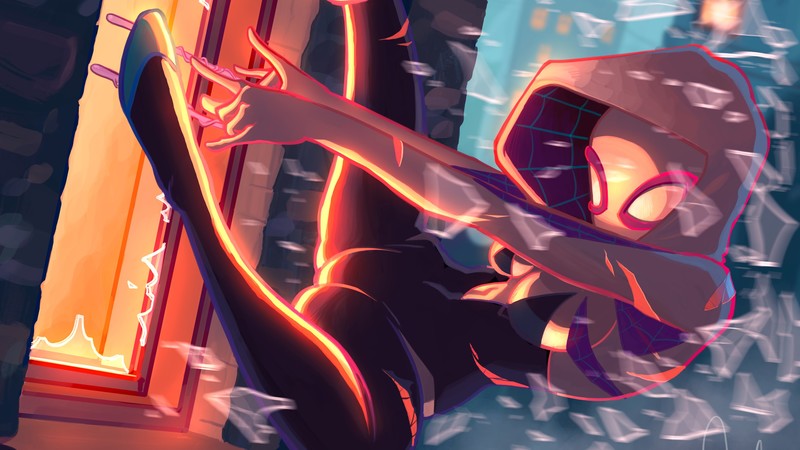 gwen, gwen stacy, hd, artwork, artist, digital art, superheroes, 4k, behance