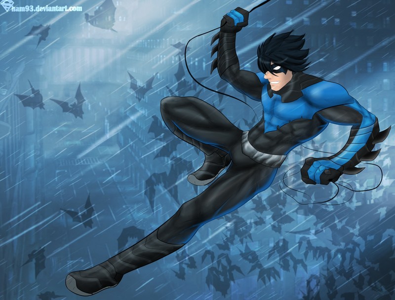 nightwing, hd, 4k, artwork, superheroes, digital art, deviantart