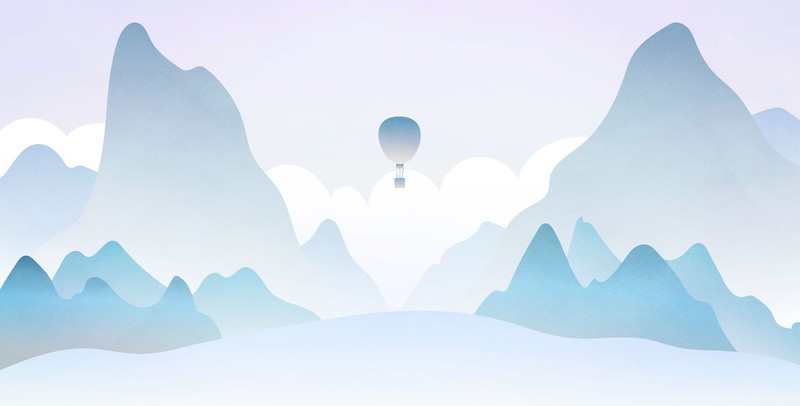 air balloon, minimalist, minimalism, landscape, artist, artwork, digital art, hd, 4k, behance