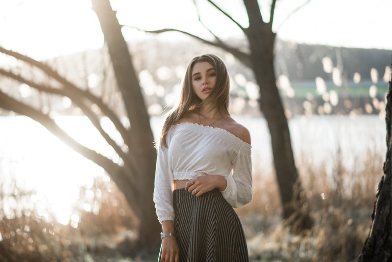 depth of field, girls, model, hd, brunette