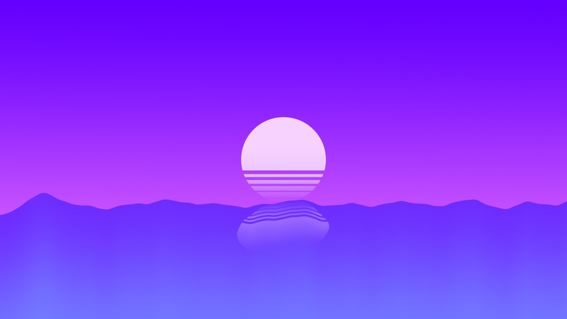 sunset, minimalism, minimalist, artist, artwork, digital art, hd, 4k