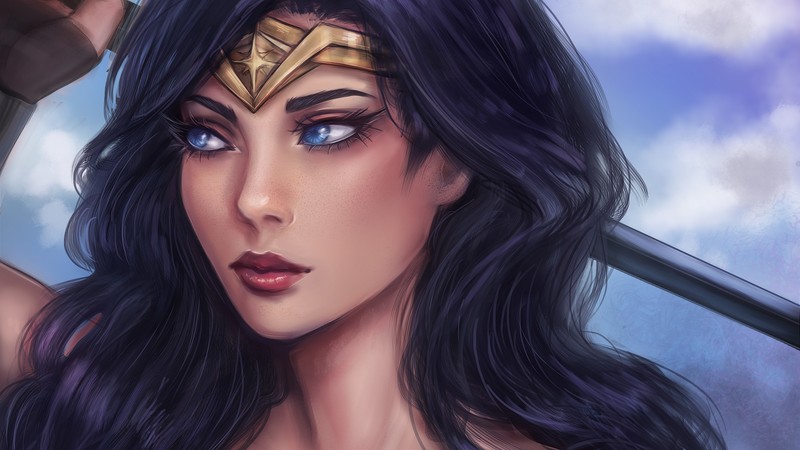 wonder woman, hd, warrior, artwork, superheroes