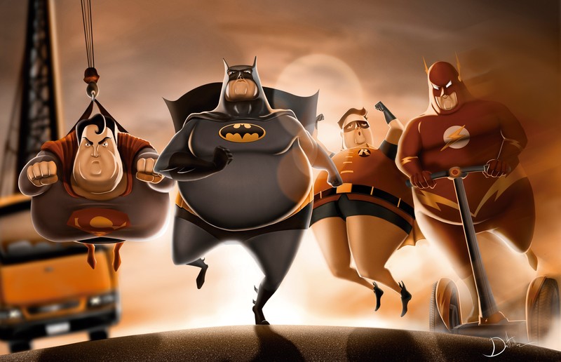 batman, robin, superman, flash, hd, 4k, behance, superheroes