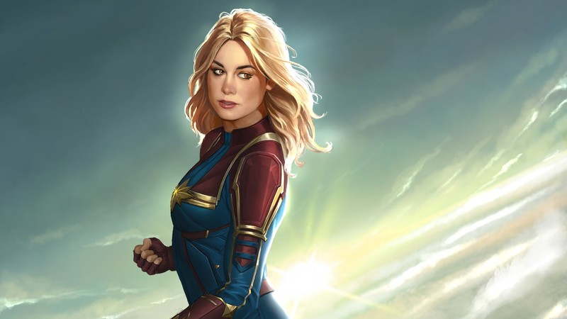captain marvel movie, captain marvel, 2019 movies, movies, hd, artwork, artstation, digital art, brie larson, carol danvers