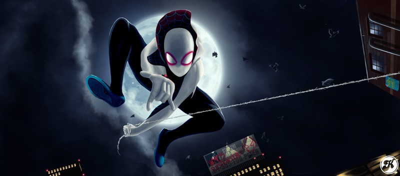 spiderman into the spider verse, 4k, 5k, spiderman, animated movies, hd, artwork, superheroes, digital art