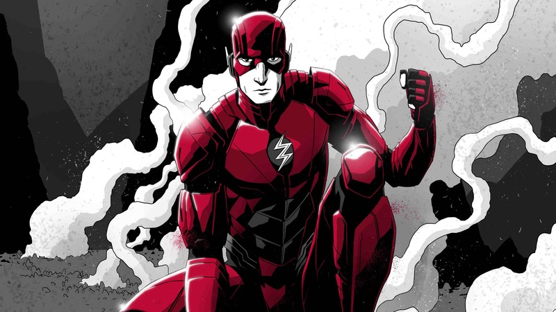 flash, hd, 4k, superheroes, digital art, artwork, behance, monochrome