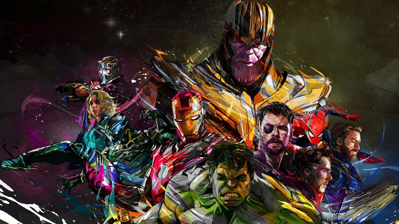 avengers, thanos, iron man, hulk, captain america, thor, star lord, scarlet witch, spiderman, superheroes, hd, behance