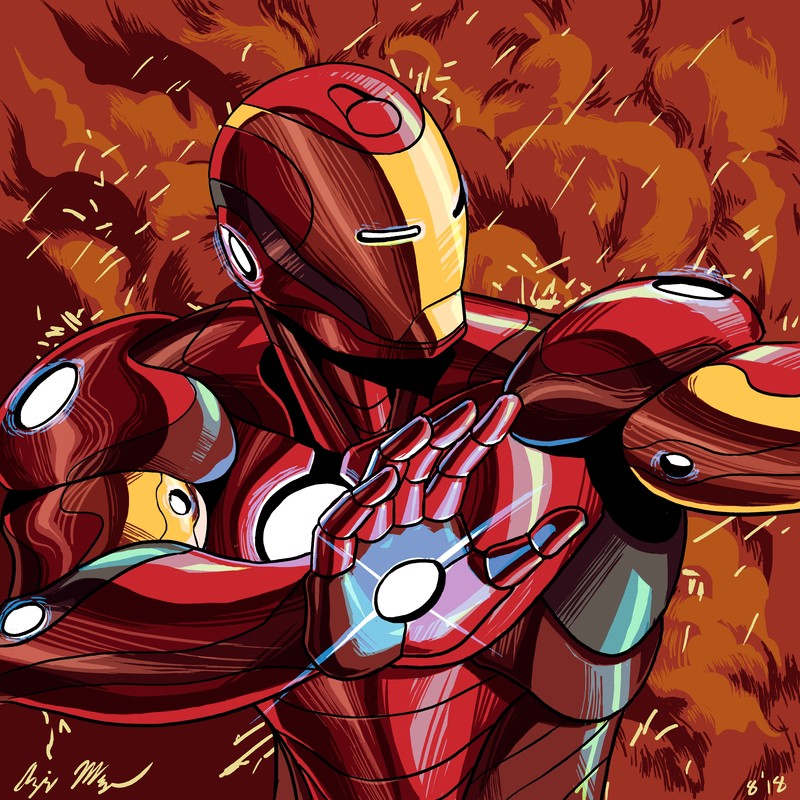 iron man, hd, 4k, artwork, digital art, superheroes, deviantart, illustration