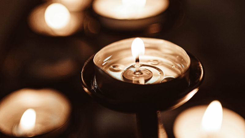 candles, fire, light, bright, blur, 4k
