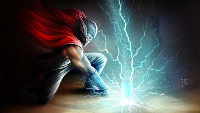 thor, hd, digital art, superheroes, artist, artstation, artwork