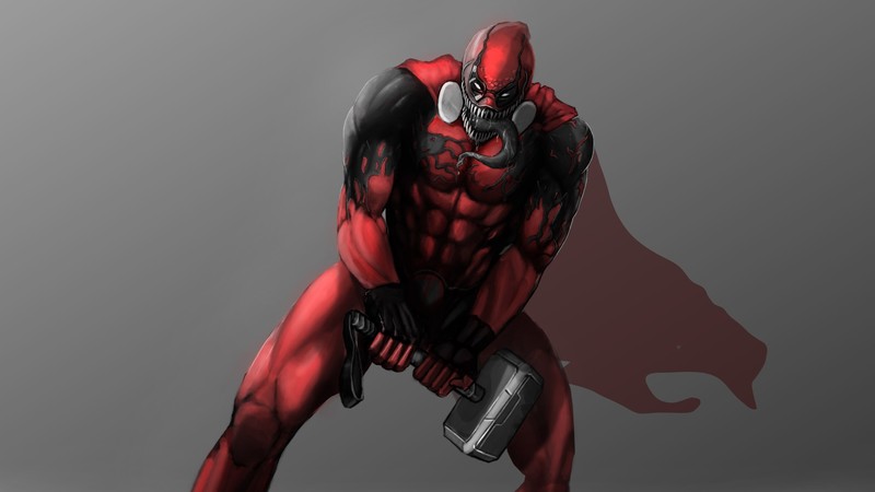 deadpool, venom, hd, deviantart, artist, digital art, superheroes