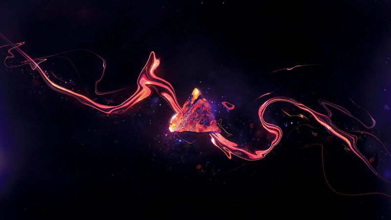 triangle, spots, splashes, abstraction, dark, 4k