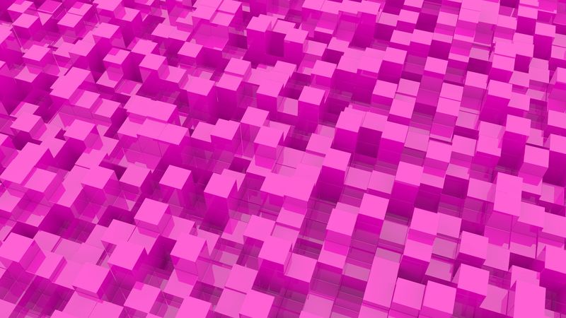 structure, cubic, purple, 3d, volume, 4k