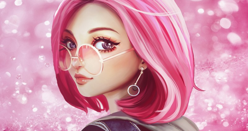 fantasy girls, artist, artwork, digital art, hd, 4k, 5k, 8k, pink