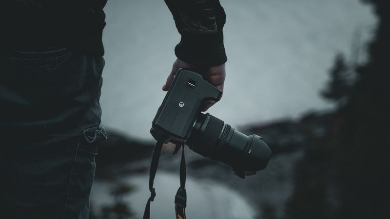camera, photographer, dark, silhouette, 4k