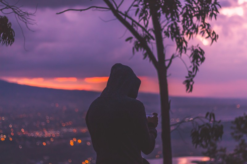 hoodie, silhouette, evening, photography, hd, 4k, 5k