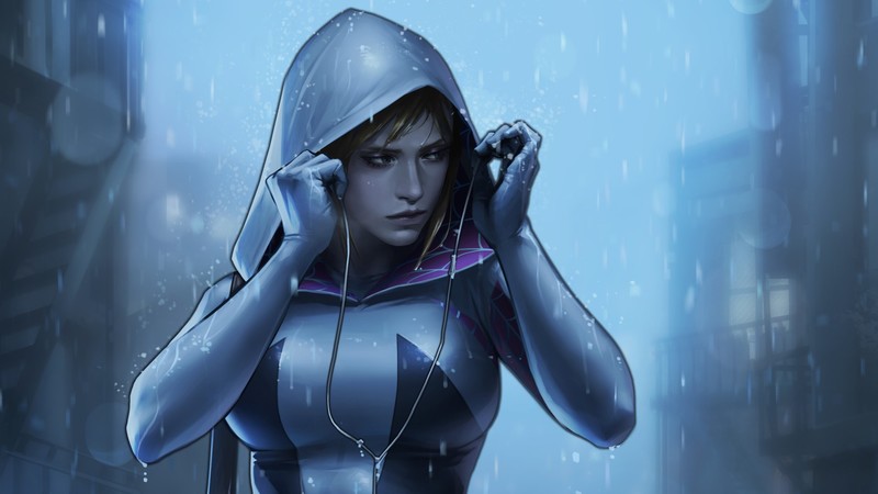 gwen, gwen stacy, hd, artwork, artist, digital art, superheroes