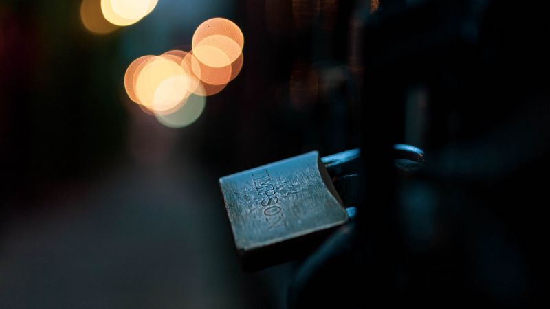 lock, iron, closed, macro, blur, 4k