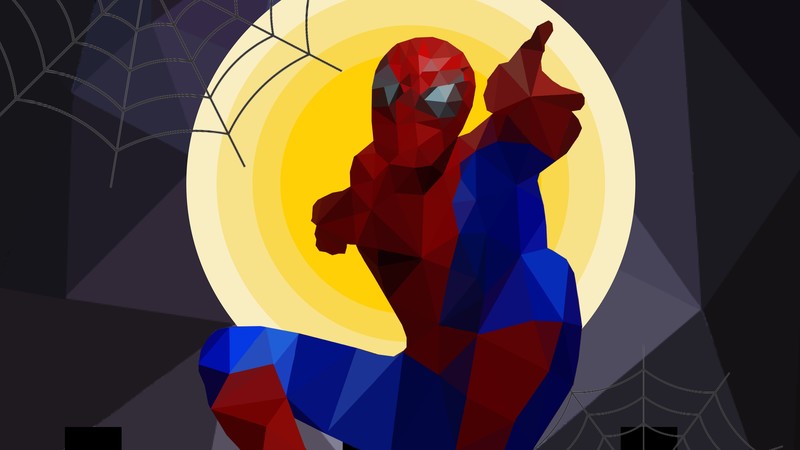 spiderman, low poly, artist, artwork, digital art, hd, 4k, 5k, superheroes