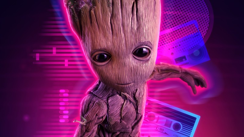 baby groot, 4k, hd, superheroes