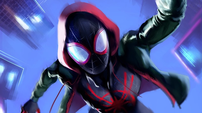 spiderman into the spider verse, artwork, artist, digital art, reddit