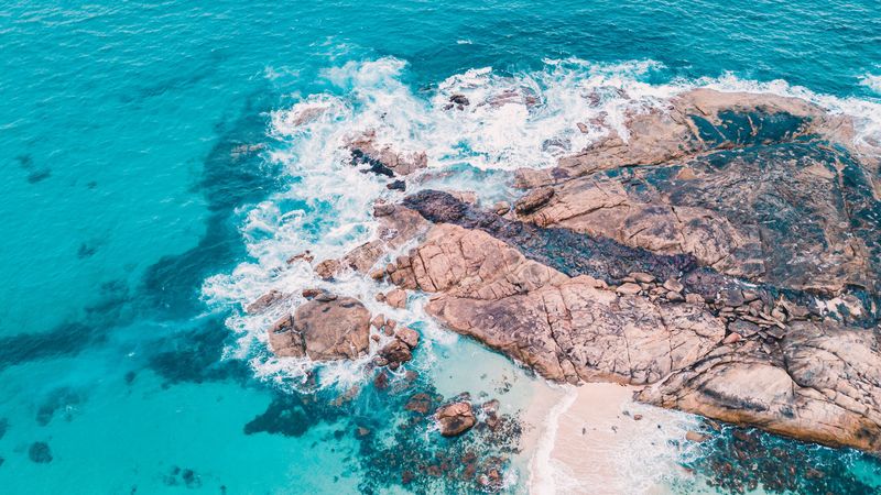 sea, stones, rocks, waves, beach, 4k
