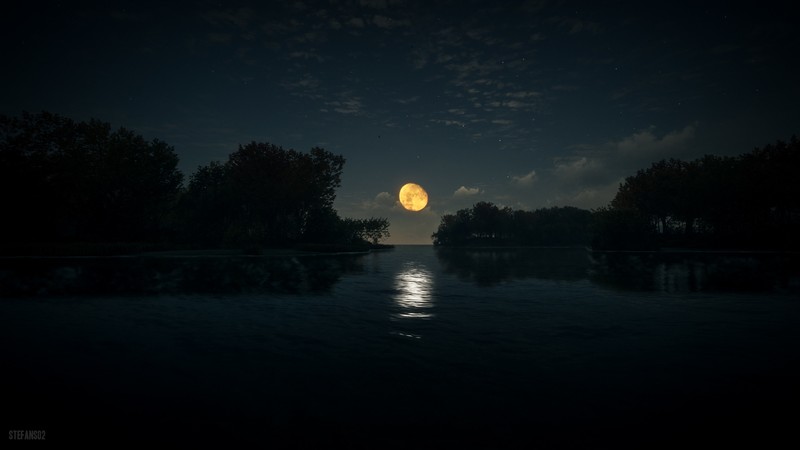 river, dark, nature, hd, 4k
