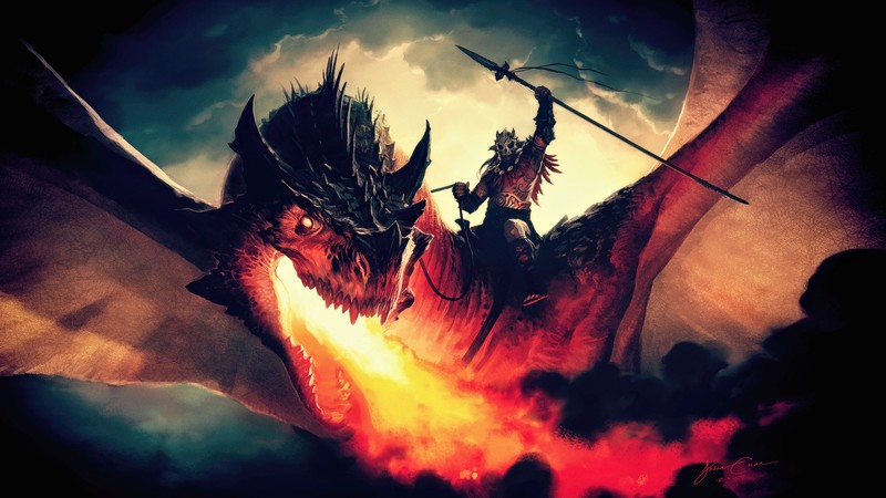 magic the gathering arena, games, hd, 4k, 2019 games, dragon, concept art, digital art, dark, demon, fire