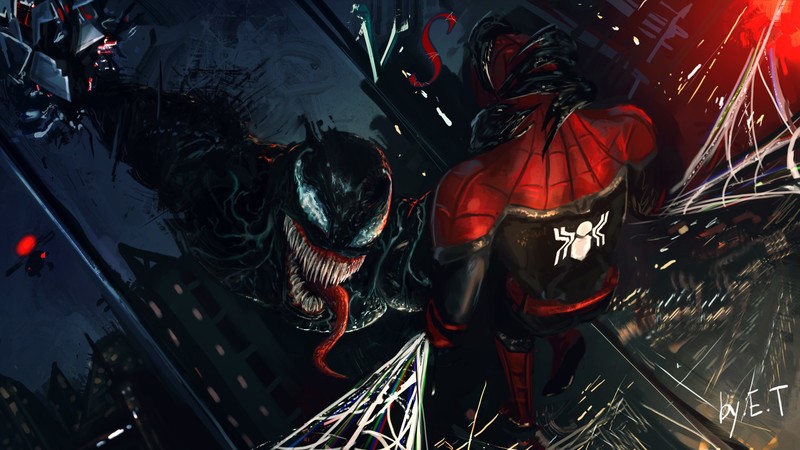 venom, spiderman, hd, artwork, artist, digital art, deviantart, superheroes, supervillain