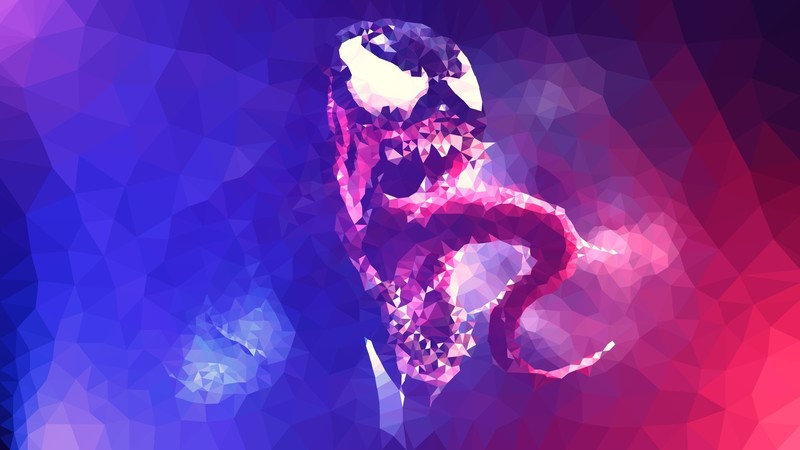 venom, low poly, superheroes, hd, artist, artwork, digital art
