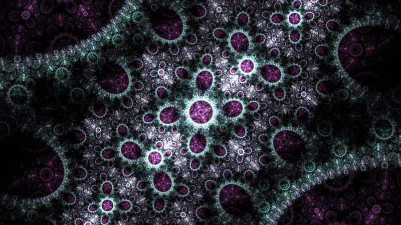 fractal, glow, pattern, tangled, abstraction, 4k