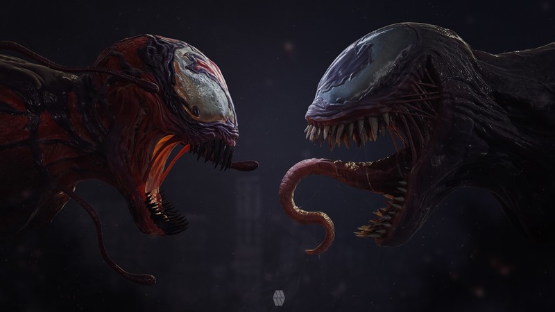 carnage, venom, hd, artwork, superheroes, supervillain, artstation
