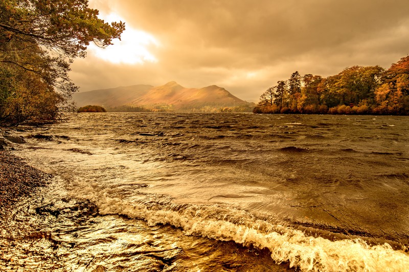 lake, autumn, nature, hd, 4k