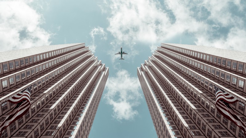plane, photography, buildings, hd, 4k, 5k