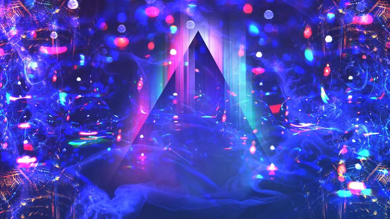 triangle, glare, blur, bright, abstraction, 4k
