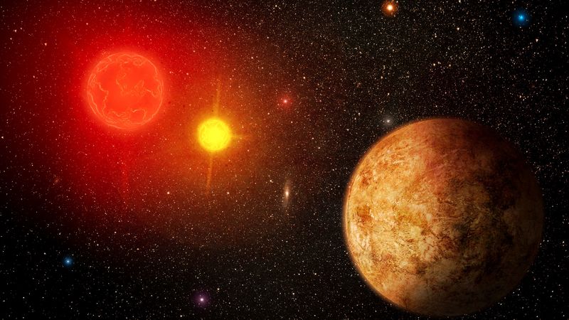 planet, stars, shine, space, universe, 4k