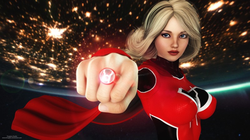 supergirl, lantern, hd, 4k, superheroes, deviantart, artwork, artist