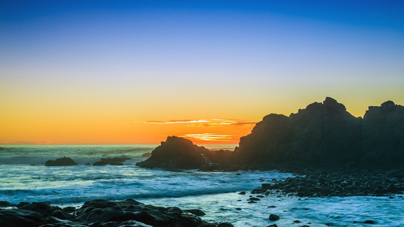 sunset, ocean, nature, hd, 4k