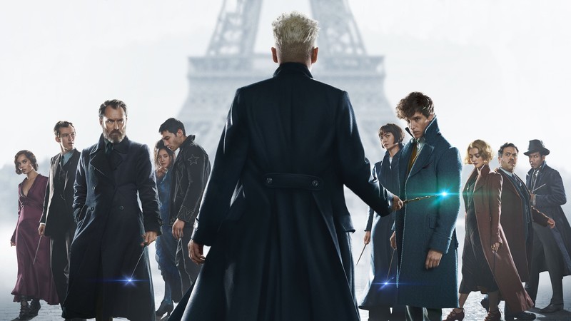 fantastic beasts the crimes of grindelwald, 2018 movies, movies, hd, johnny depp, fantastic beasts 2, poster, alison sudol, ezra miller, jude law, zoe kravitz, katherine waterston, eddie redmayne