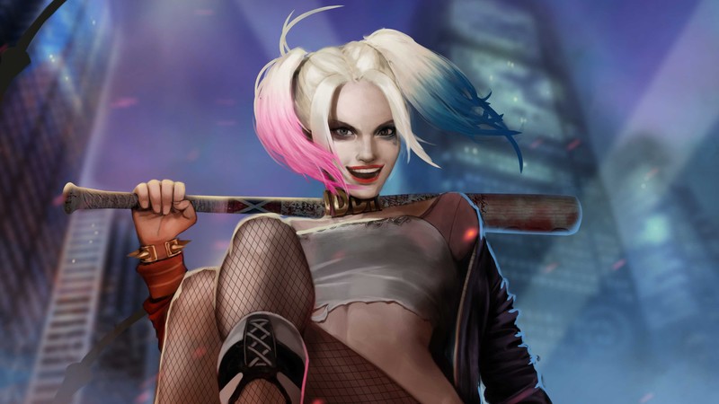 harley quinn, hd, 4k, artwork, artist, supervillain, superheroes, digital art