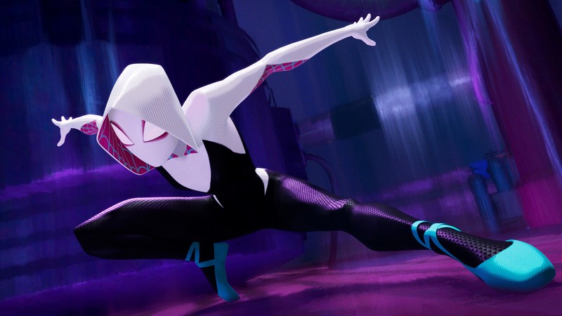 gwen, gwen stacy, hd, 4k, spiderman into the spider verse, movies, 2018 movies