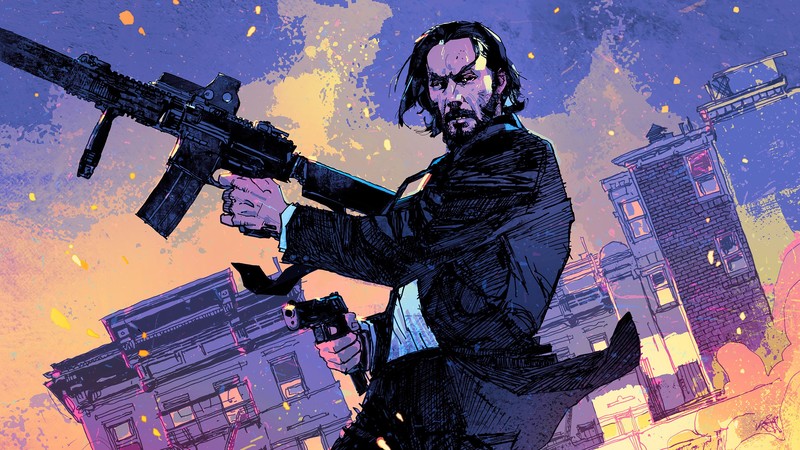 john wick, artwork, illustration, hd