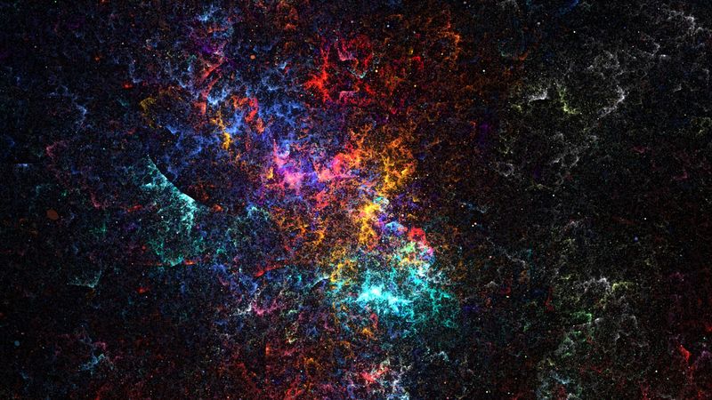 fractal, glow, colorful, cloud, abstraction, 4k