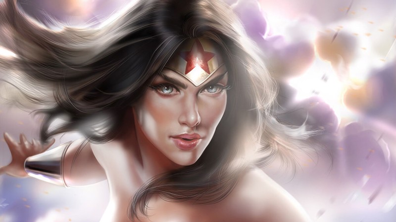 wonder woman, artwork, digital art, superheroes