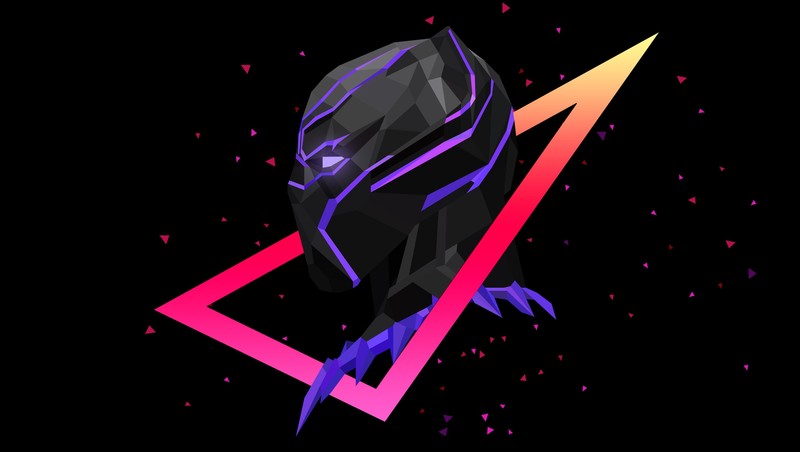black panther, hd, panther, artwork, artist, digital art, behance, superheroes, low poly