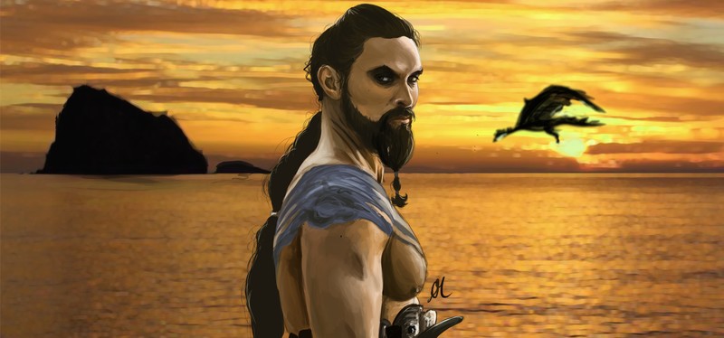 game of thrones, tv shows, hd, 4k, 5k, artwork, artist, digital art, jason momoa