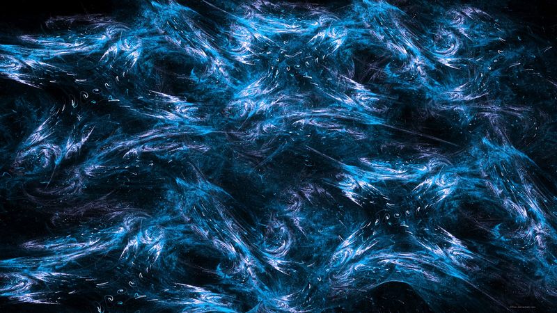 fractal, blur, spots, abstraction, blue, 4k