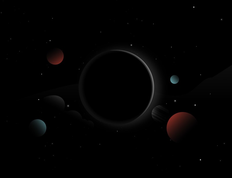 dark, black, space, minimalism, minimalist, hd, dribbble